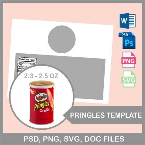 23oz Pringles Can Pringles Can Template Pringles Template Etsy