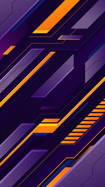 Premium Vector Futuristic Gaming Background With Purple And Yellow