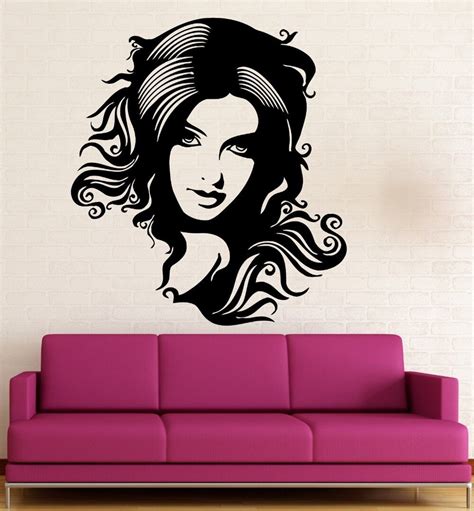 Wall Stickers Vinyl Decal Hot Sexy Girl Beauty Hair Barbershop Spa