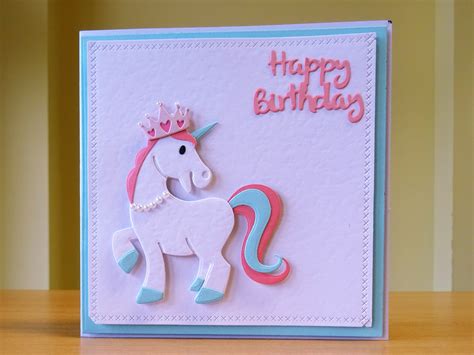 Birthday Card Marianne Unicorn Die For More Of My Cards Please Visit