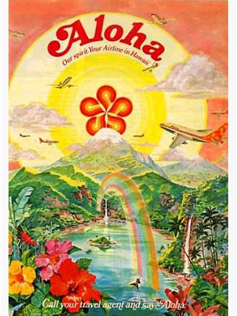 vintage aloha airlines and aircraft ads of the 1970s poster for sale by brianwalters redbubble