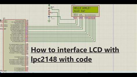 How To Interface Lcd With Lpc214828 With Code Youtube