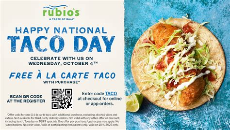 National Taco Day Rubios Coastal Grill