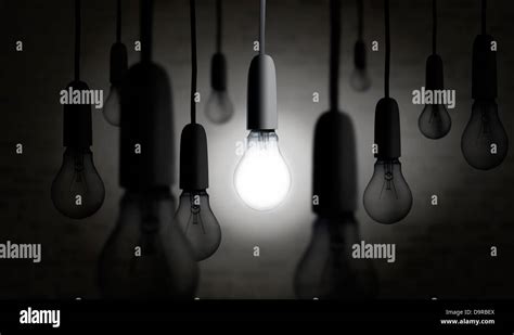 Light Bulb Lighting Up Stock Photo Alamy