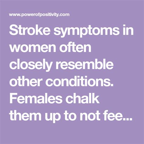 10 Stroke Symptoms That Most Women Miss 4 Minute Read Stroke