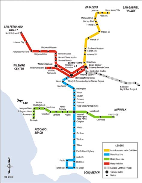 Los Angeles Light Rail Map