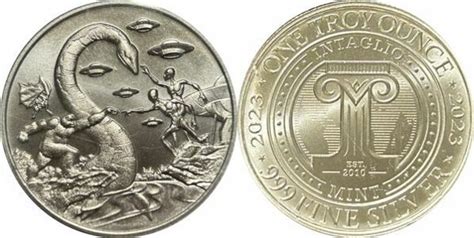 1 Ounce Silver Intaglio Mint Ufos First Contact United States