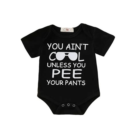 You Ain't Cool Unless Your Pee Your Pants Romper | Romper pants, Toddler boy romper, Baby boy romper