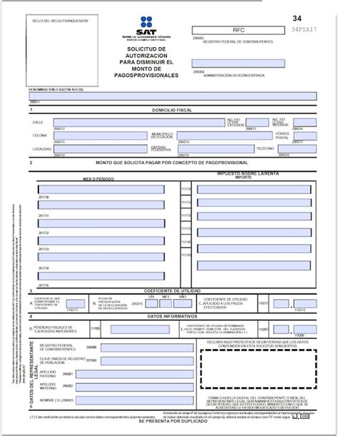 Descargar El Formato 34 Editable Del Sat En Pdf Disminución De Isr