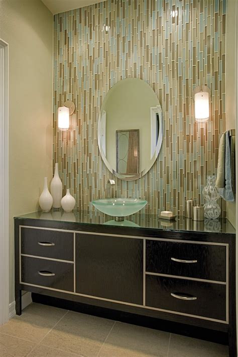 Italian design is never short on ideas, and modern bathroom company evit has created these amazing bathroom glass tile backsplash collections that are each a work of art. Magnificent glass vessel sinks in Bathroom Contemporary ...