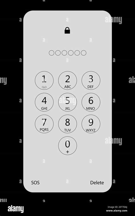 Digital Password Lock Screen For Smartphone On Phone Lock Screen User