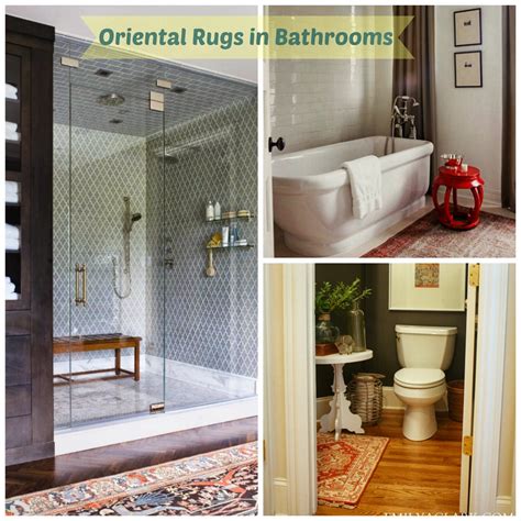 Pick from bath mats and bath rugs in a variety of shapes, sizes, and materials. Eat. Sleep. Decorate.: Oriental Rugs in the Bathroom