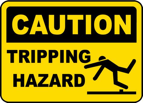 Caution Tripping Hazard Sign Claim Your Discount