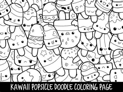 Cooking with healthy food in colored doodle vegetable frames download free vectors clipart. Popsicle Doodle Coloring Page Printable Cute/Kawaii ...