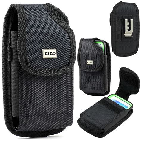 Universal Vertical Velcro Flip Phone Pouch Case With Belt Holster Clip