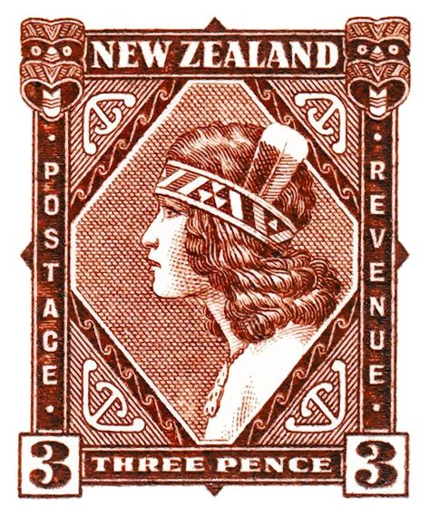 1936 New Zealand Maori Girl Postage Stampnew Zealandmaorinative