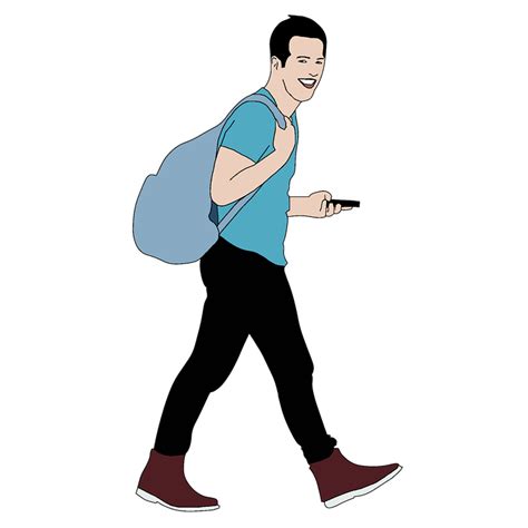 Cartoon Man Walking Png