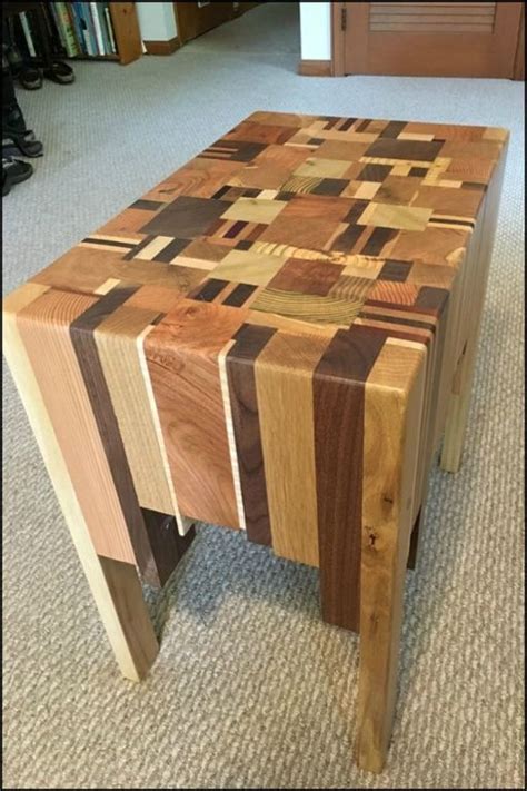 Make A Beautiful End Table From Scrap Timber Pieces Wood Diy