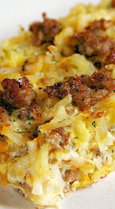 Sausage Hash Browns Egg Casserole Or Quiche Ingredients 1 Bag