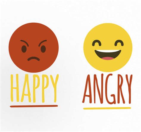 Happy And Angry Emoji Wall Sticker Tenstickers