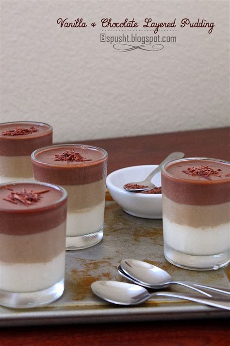 Spusht Layered Vanilla And Chocolate Pudding Eggless Dessert