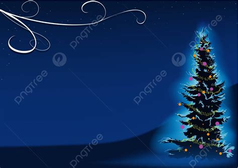 Rbol De Navidad Azul Estrellas Rizo Remolino Vector Png Dibujos