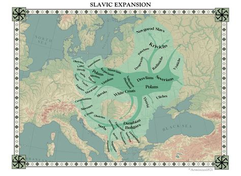 Slavic Expansion Slavic European Map Ancient Maps