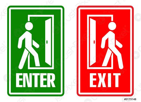 This Exit Sign Features The No Entry Symbol Exit Sign Exit Signs - Vrogue