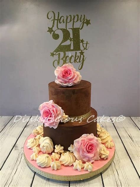 Beckys 21st Birthday Cake Cake By Dinkylicious Cakes Cakesdecor
