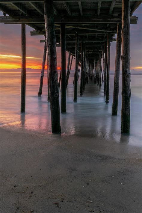 Outer Banks North Carolina Nags Head Pier Beach Sunrise Vertical