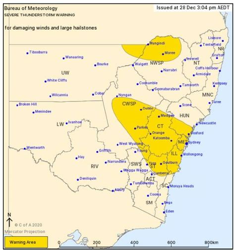 Severe Thunderstorm Large Hailstones Warning Issued For Coast South