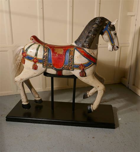 19th Century Wooden Carousel Galloper Or Fair Ground Horse At 1stdibs