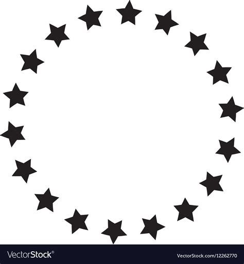 Stars In Circle Vector Image On Vectorstock Circle Logo Design Gold