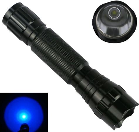 Wf 501b Xm L Q5 500lm Waterproof Led Flashlight Blue Light
