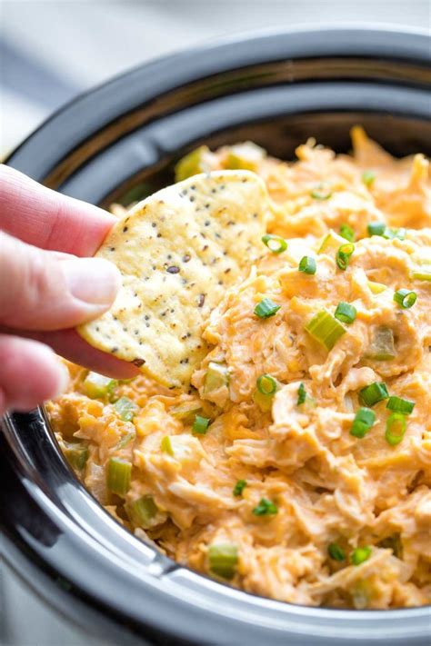 Crockpot Buffalo Chicken Dip The Must Have Party Dip Two Healthy