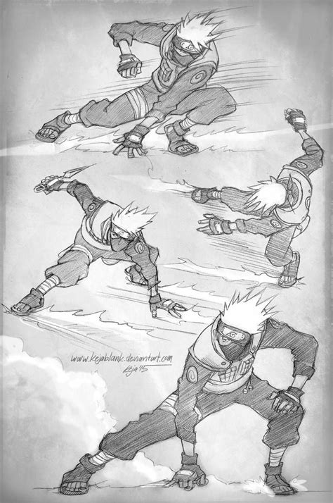 Fighting Kakashi Poses By Kejablank Art Reference Poses Drawing