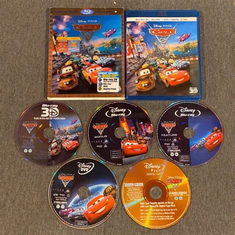 Cars 2 3d Blu Ray Dvd 2011 5 Disc Set Disney Pixars W Slipcover