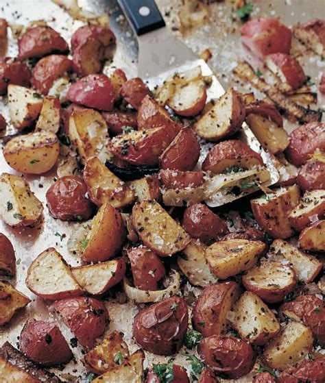 Pour the sauce on top of the potatoes, then sprinkle with parmesan. Ina Garten's Mustard-Roasted Potatoes | Recipe in 2020 ...