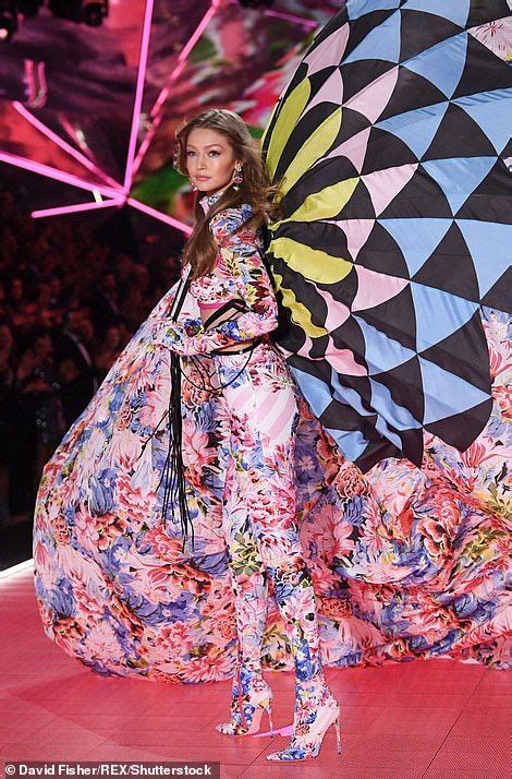 Gigi Hadid Stuns In Breathtaking Pink Parachute At Vs Fashion Show Victoria Secret Fashion