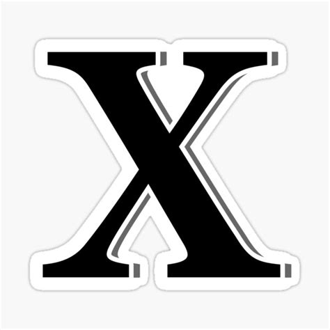 Letter X Sticker By Ettenhuber Redbubble