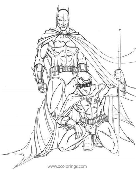 Dc Comics Batman And Robin Coloring Page