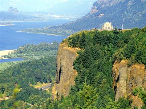The Columbia River Gorge At Crown Point State Park In