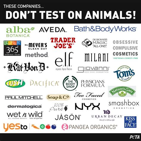 These Companies Do Not Test On Animals Theyre Cruelty Free Peta