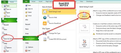 This page teaches you how to convert an excel file to a pdf file. Excel 2013 & 2010 Shortcuts To Send As Attachment