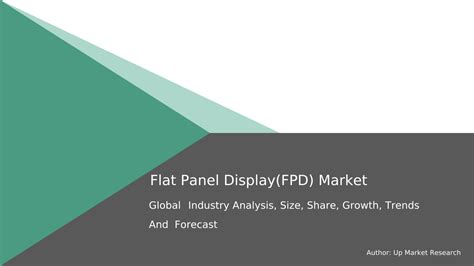 Flat Panel Displayfpd Market Report Global Forecast From 2023 To 2032