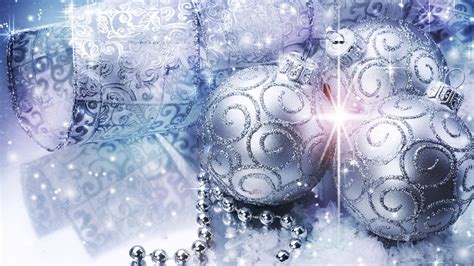 Blue And Silver Christmas Wallpaper