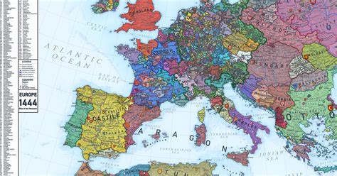 Explore This Fascinating Map Of Medieval Europe In 1444 E Jemed