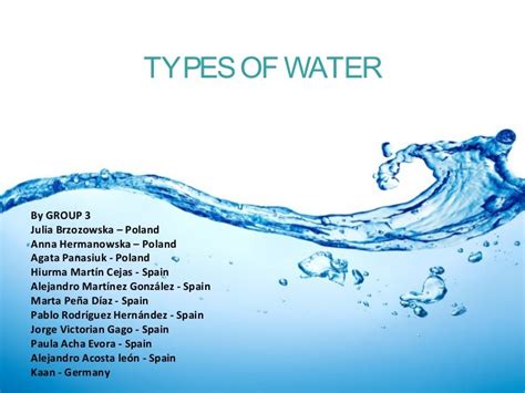 Types Of Water By Group3