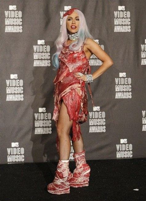 lady gaga meat dress on exhibit ibtimes