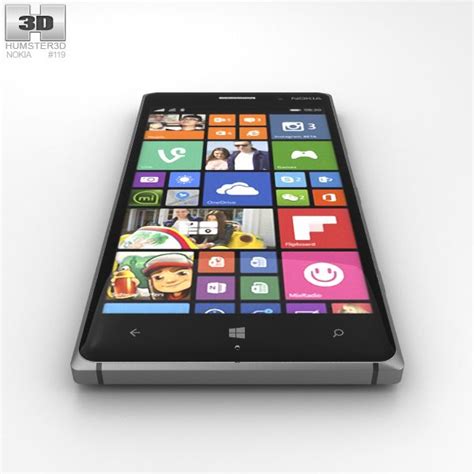 Nokia Lumia 830 Black 3d Model 49 Max Obj Ma Lwo Fbx C4d 3ds